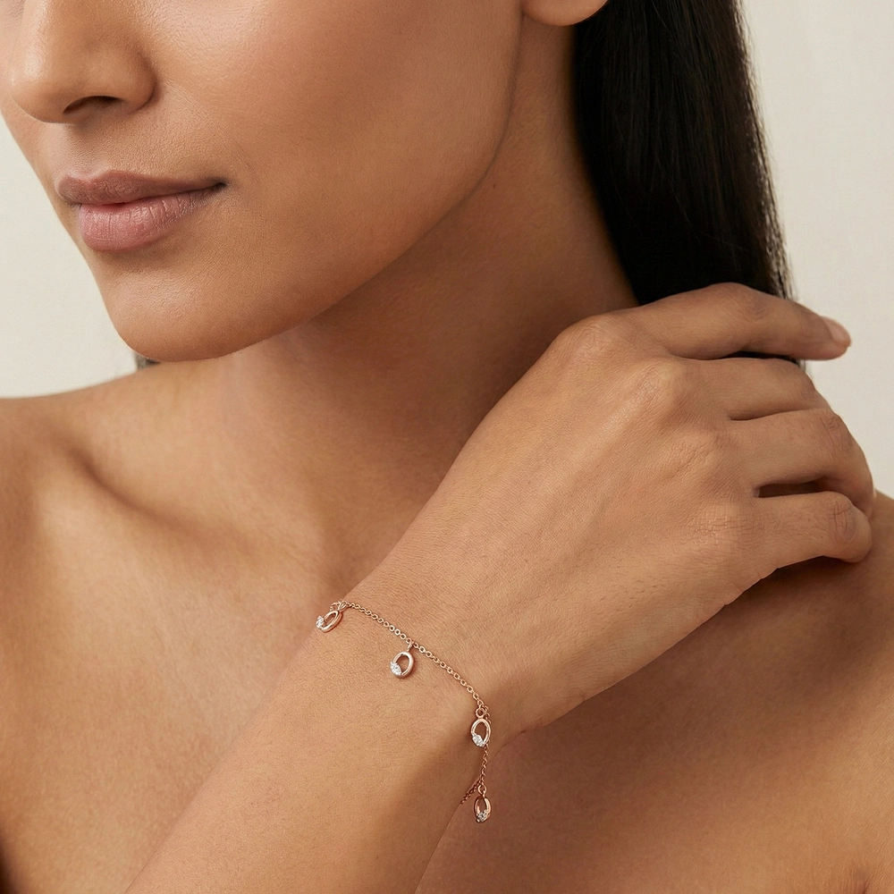 Rose Gold Bracelet ALB00255 - Image 2
