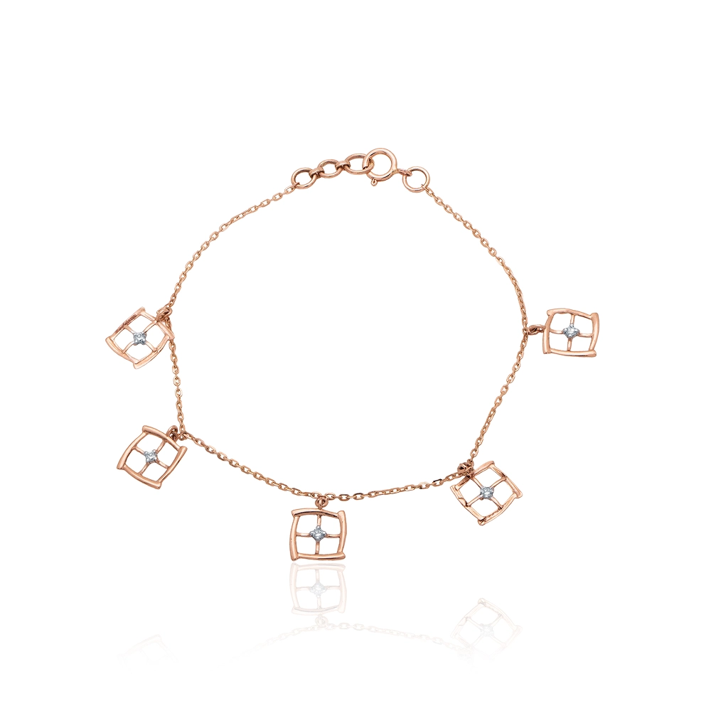 Rose Gold Bracelet ALB00257 - Image 3