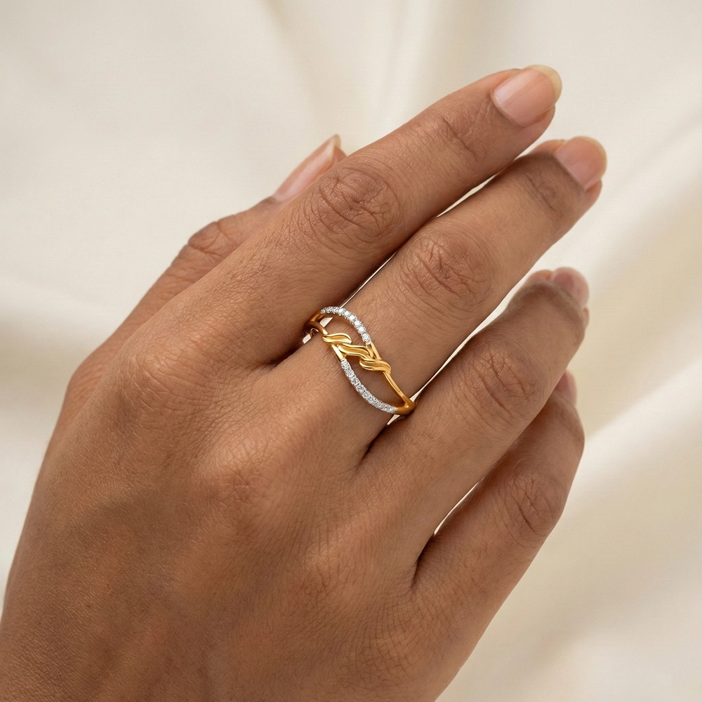 Yellow Gold Ring ALR01005 - Image 2