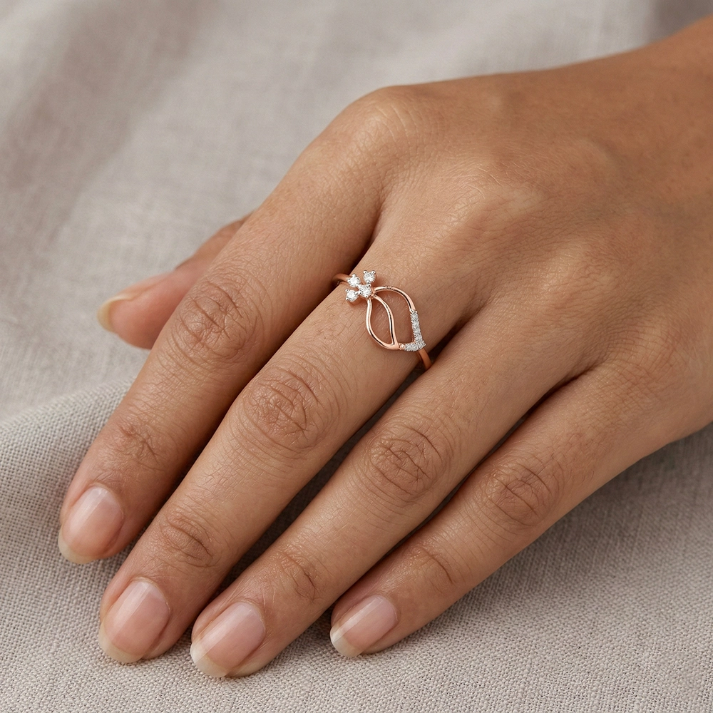 Rose Gold Ring ALR01008 - Image 2