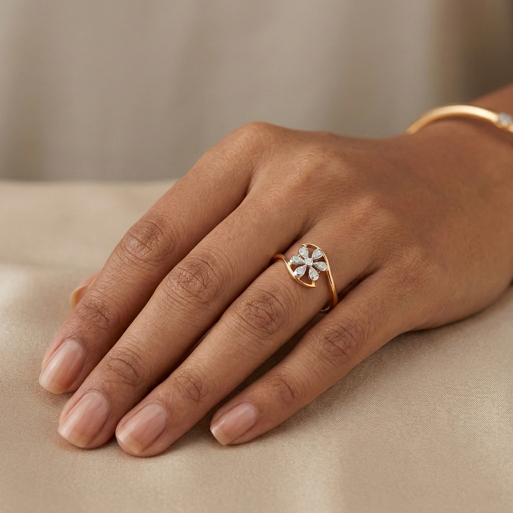 Yellow Gold Ring ALR01043 - Image 2