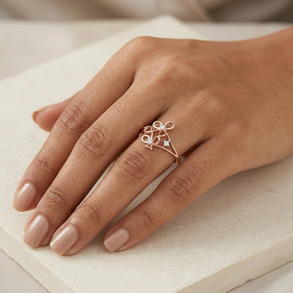 Rose Gold Ring ALR01056 - Image 2
