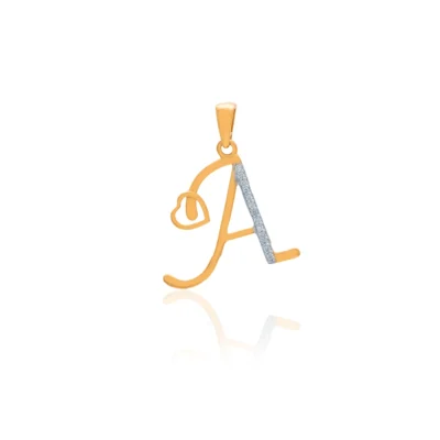 Yellow Gold A Word Pendant APT00610