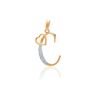 Yellow Gold C Word Pendant APT00612
