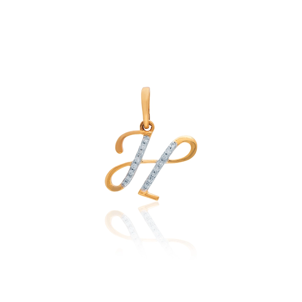 Yellow Gold H Word Pendant APT00613