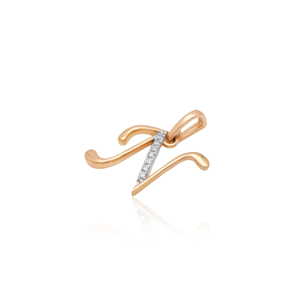 Yellow Gold N Word Pendant APT00615 - Image 3