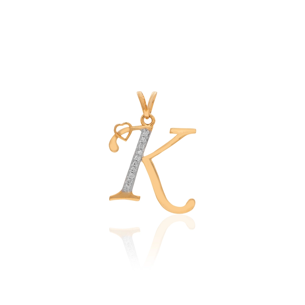 Yellow Gold K Word Pendant APT00619