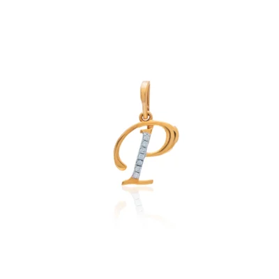 Yellow Gold P Word Pendant APT00620